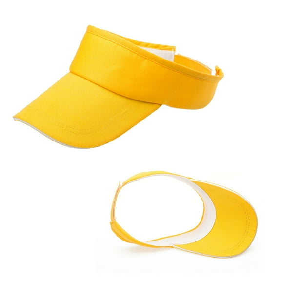 Raindrops Men Women Sun Visors Cotton Yellow For Outdoor Activities 1Pack 11.8X5.9X0.4In