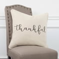 thumbnail image 3 of Rizzy Home Holiday "Thankful" Poly Filled Decorative Throw Pillow, 20" x 20", Natural, 3 of 5