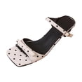 thumbnail image 2 of DIVVce Polka Dot Bow Accent Slingback Heels For Women Open Toe Comfortable Party Footwear, 2 of 8