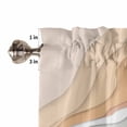 thumbnail image 4 of Orange Coastal Beach Valances for Windows Farmhouse Kitchen Curtains Valances Rod Pocket Valance Curtains for Kitchen Windows Rustic Abstract Sea Waves Striped Window Valances for Bathroom 60"x18", 4 of 6