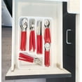 thumbnail image 5 of Mainstays 49 Piece Stainless Steel and Plastic Flatware Set with Tray, Niccole Red, Service for 8 Adult, 5 of 12