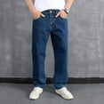 thumbnail image 2 of Jeans for Men Plus Size Baggy Loose Fit Trousers High Waist Straight Cargo Pants Stretch Casual Comfort Outdoor Denim Pants, 2 of 4