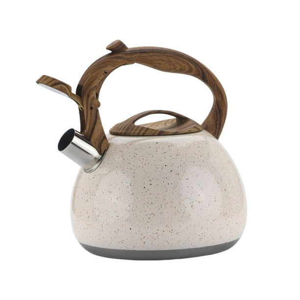 Hervidor de té con silbato para estufa tetera de acero inoxidable de ebullición rápida para agua hirviendo té