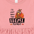 thumbnail image 4 of Inktastic I'll Just Have the Breast, Please Cute Turkey Girls Baby Dress, 4 of 5