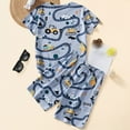 thumbnail image 3 of Hiijoy Toddler Boys Cotton Outfits Car Print Short Sleeve T-Shirt Shorts Set, Sizes 4-5T, 3 of 3