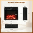 thumbnail image 3 of Gymax 18'' Electric Fireplace Insert w/ Remote Control 9H Timer Overheat Protection, 3 of 10