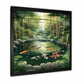 thumbnail image 5 of Designart "Showcasing Bamboo And Koi Pond" Bamboo Picture Framed Wall Art Prints, 5 of 5