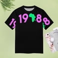 thumbnail image 4 of 198 Africa Neon Women's Short Sleeve T-Shirt Crew Neck Casual Summer Trendy Loose Fit Tops, 4 of 6