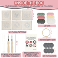 thumbnail image 7 of Emri Lane Floral Punch Needle Kit for Beginners Includes Embroidery Hoop, Punch Needle Tools Yarn and Monk Cloth DIY Craft Set of 6, 7 of 7