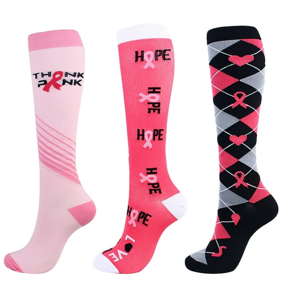 3 4 6 pares de calcetines de compresión para mujer y hombre, 20 30 mmHg, calcetines de compresión navideños