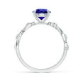 thumbnail image 5 of ANGARA Natural 1.45 ct Tanzanite and Diamond Ivy Scroll Engagement Ring in 14K White Gold for Women (Size-7mm) | December Birthstone, Anniversary, Jewelry Gift for Women | Natural Tanzanite Ring, 5 of 9