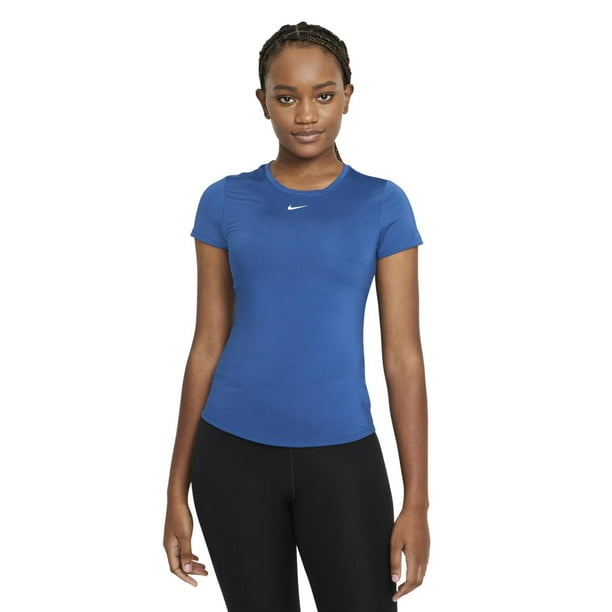 Playera Nike Mujer W NK ONE DF SS SLIM TOP Azul T M Bodega - Main Image