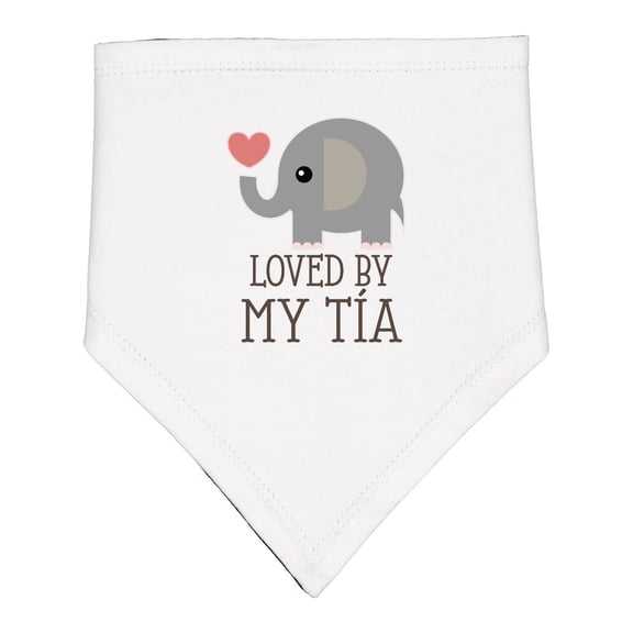 Inktastic Tia Loves Me Baby Elephant Baby Bandana Bib