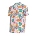 thumbnail image 2 of Balery Tropical Plants Printed Men’s Short Sleeve Polo Shirt, Midweight Men's Shirt,Golf Polo shirts -3X-Large, 2 of 9