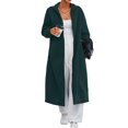 thumbnail image 2 of gbyLJF Women's Long Hooded Cardigan Soft Comfortable Solid Color Coats Fall Winter Lightweight Casual Overcoats with Pockets, 2 of 4
