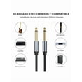 thumbnail image 5 of 6.35mm Guitar Cable 6.35mm Mono Jack 1/4" TS Connection Line Reliable Male to Male Connector Instrument Cable Cord, 5 of 9