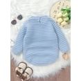 thumbnail image 5 of FEORJGP Toddler Baby Girls Boys Sweater Rompers 1M-18M Infant Long Sleeve Knitted Bodysuits Casual Chunky Cable Knitwear Jumpsuits for Newborn Little Girl Boy Fashion Cozy Basic Solid Cute Clothes, 5 of 7