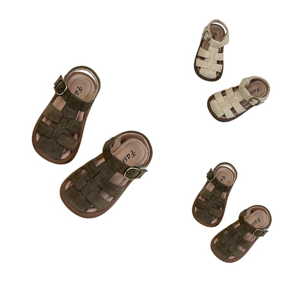 Closed Sandals for Girls, Summer Outdoor Water Sports Shoes for Toddler/Little Kid, Mesh Hollow Closed Toe Slides Indoor/Outdoor Children's Summer Footwear (1-12 Y)