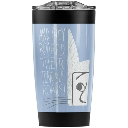 

Where The Wild Things Are Wild Rumpus Begins Stainless Steel Tumbler 20 oz Coffee Travel Mug/Cup Vacuum Insulated & Double Wall with Leakproof Sliding Lid | Great for Hot Drinks and Cold Beverages