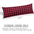 thumbnail image 3 of Buffalo Check Plaid Red and Black Body Pillow Cover Farmhouse Rustic Patch Woodland Checkered Plaids Long Pillow Case Protector with Zipper Decorative Large Pillowcases for Bedroom,Sofa 20"x54", 3 of 6