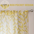 thumbnail image 4 of Willow Voile Tulle Rideau de Fenêtre de Pièce Panneau de Voile Transparent Draperies Rideau 39.4‘‘ x 82.6” (1 Panneau Jaune), 4 of 7