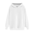 thumbnail image 5 of Mohiass Womens Oversized Hoodies Fleece Hooded Sweatshirts Casual Comfy Tops Fall Fashion 2025 Cute Clothes with Pockets White XL, 5 of 6