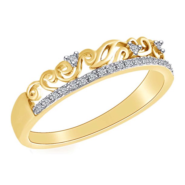 Jewel Zone US - 0.08 Cttw Round Cut White Natural Diamond Filigree