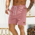 thumbnail image 2 of Havenre Men's Corduroy Shorts Lightweight Casual Elastic Waist Drawstring Lightweight Summer Beach Shorts with Pockets Pink XL, 2 of 7