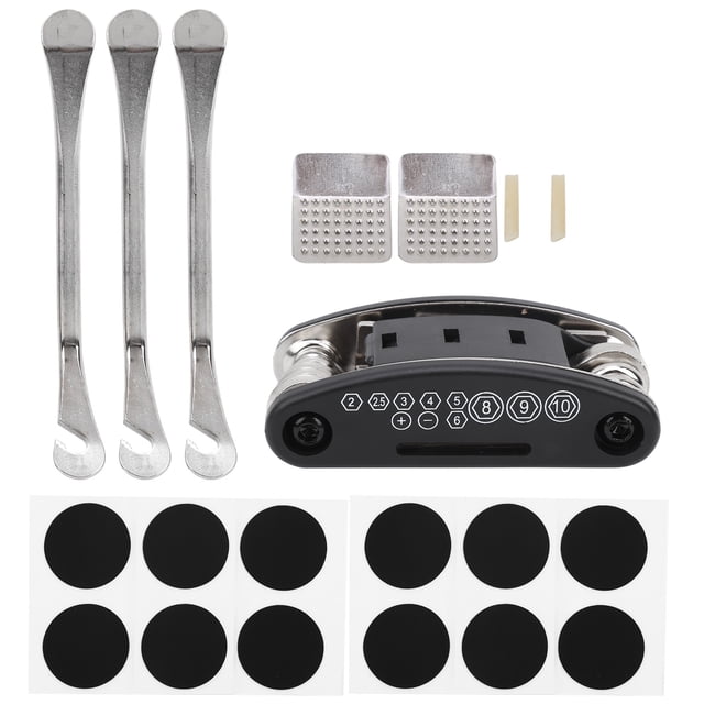 Sonew Bike Puncture Repair Tool,Tyre Lever,21Pcs Bicycle Tyre Repair Kit Bike Puncture Repair Tool 16 in 1 Multi‑Function Tool
