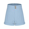 thumbnail image 5 of Girls' Ruffled Elastic Waist Shorts Summer Casual Wide Leg Shorts with Pockets Size 5-15 Years, 5 of 5