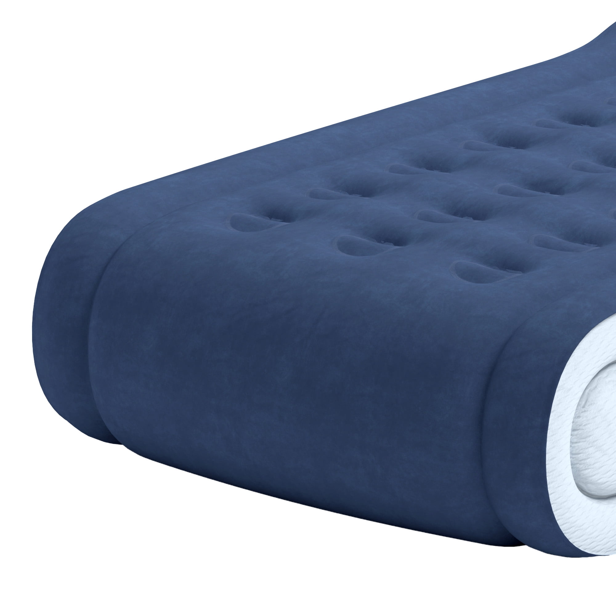 Uforic Twin Air Mattress,Luxurious Velvet Surface, Unsurpassed Body Support, Ergonomic Design with Integrated Pillow, Emergency Repair Kit, and Rapid Inflation/Deflation