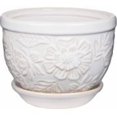thumbnail image 1 of 8 in. Floral Planter, White, 1 of 1