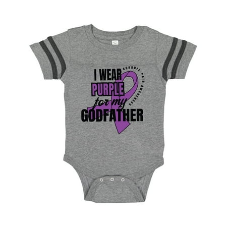 

Inktastic Chronic Pain I Wear Purple For My Godfather Gift Baby Boy or Baby Girl Bodysuit