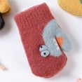 thumbnail image 2 of Splozh Baby Girl Mittens Fleece Toddler Kids Children's Knit Cartoon Winter Warm Girls Boys Baby Gloves Mittens Red, 2 of 3