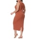thumbnail image 3 of Vestido de verano sin mangas de talla grande Agnes Orinda, escote cuadrado, vestido de cóctel ajustado, vestido de tanque 3X naranja, 3 of 6