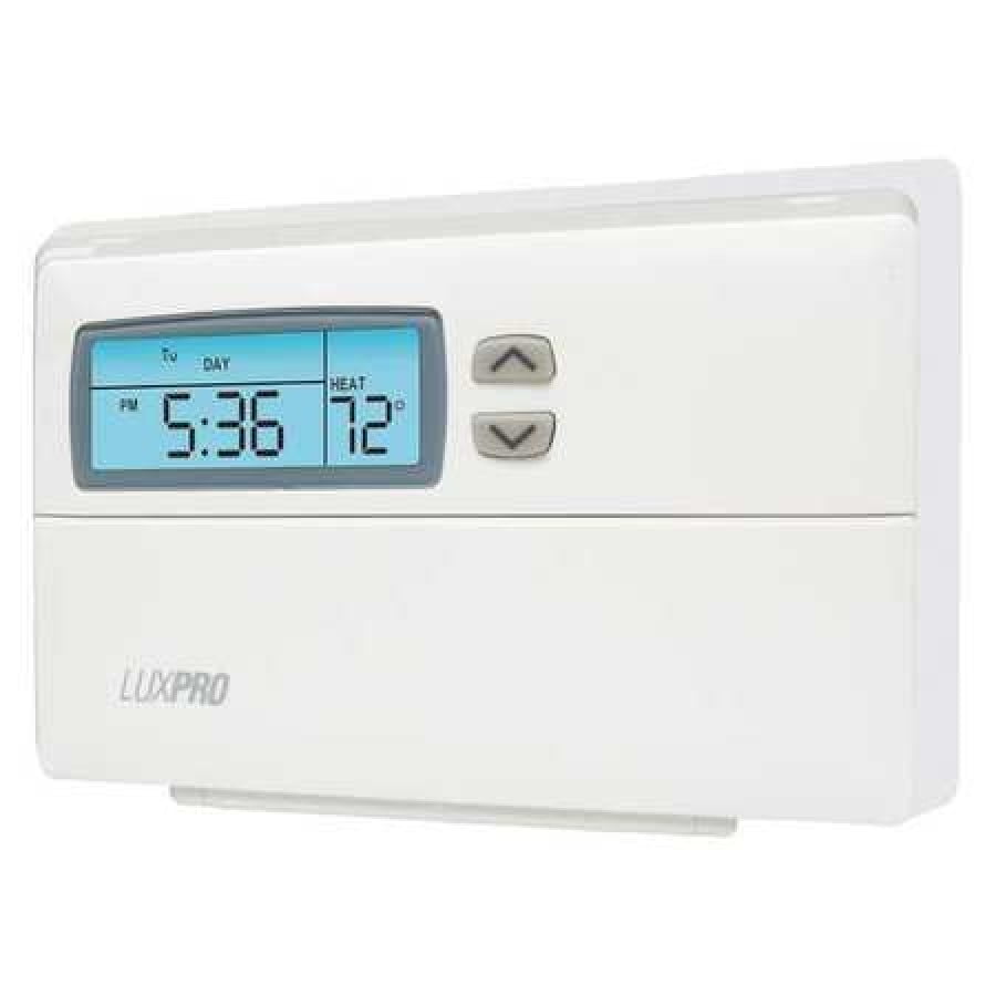Lux Psp511lc Programmable Thermostat 1 H 1 C Wall Mount Hardwired Battery Walmart Com Walmart Com
