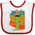 thumbnail image 3 of Inktastic Arizona Retro Sunset Funny Cactus Boys or Girls Baby Bib, 3 of 4