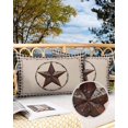 thumbnail image 2 of Outdoor Pillow Covers Pack of 2, Farmhouse Western Star Berry on Retro Waterproof Throw Pillowcase Cushion Cases, Black Buffalo Plaid Decorative Pillow Cover for Couch Sofa Home Bed Patio, 2 of 6