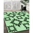 thumbnail image 3 of Ahgly Tapis Rectangulaire Lavable en Machine Vert Menthe, 5 Pieds x 7 Pieds, 3 of 7