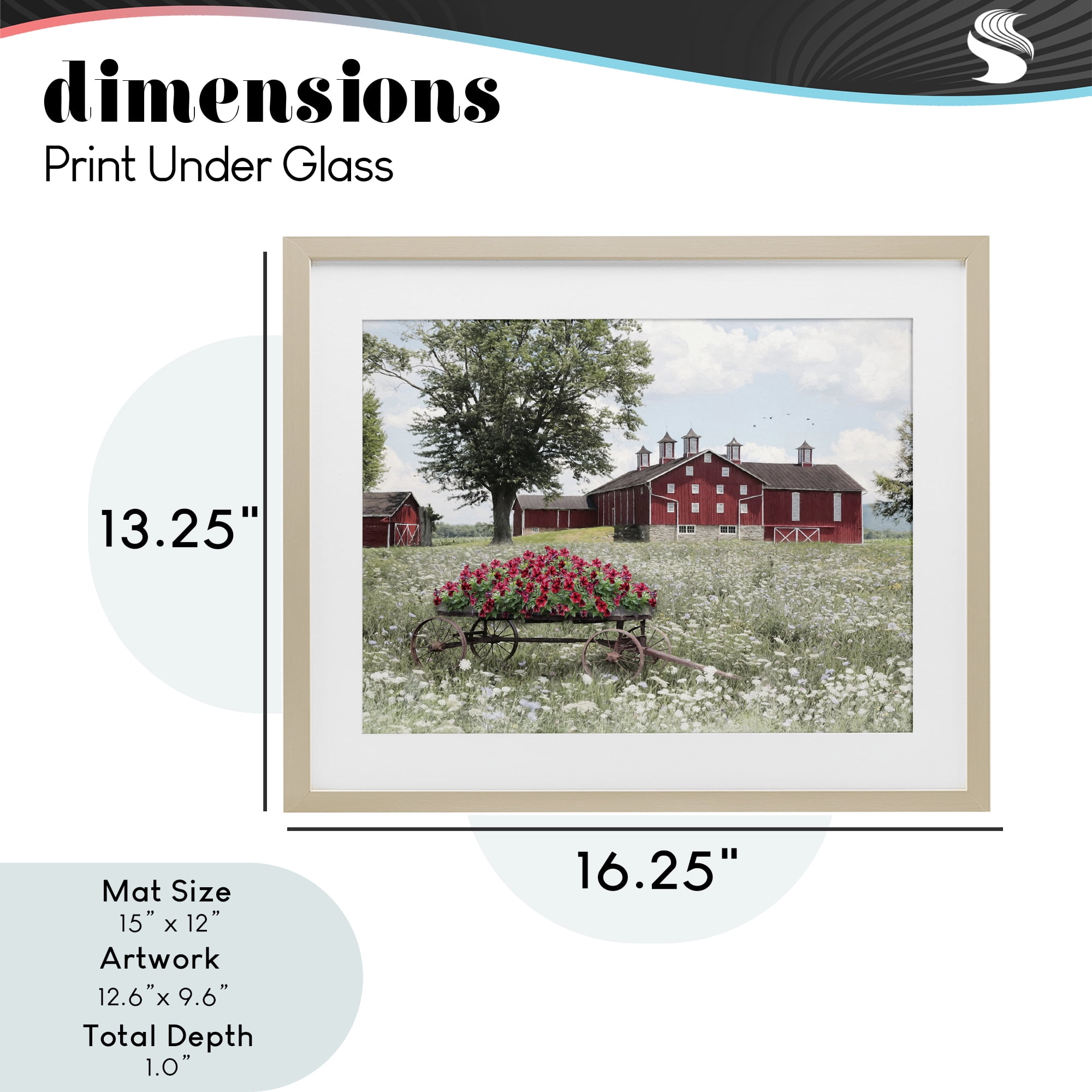Stupell Industries Old Milton Farm Birch Framed Print Under Glass, design by Lori Deiter