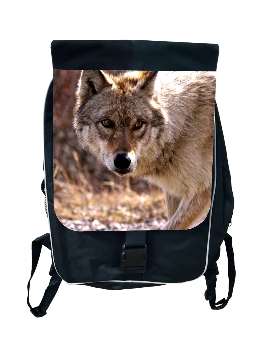Accessory Avenue Childrens Backpacks Animal Brown Wolf Large School
