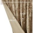 thumbnail image 4 of Chezmoi Collection Lux Tan Crushed Velvet Curtains 2 Panel Set, Room Darkening Luxury Distressed Velvet Rod Pocket Window Drapes for Living Room Bedroom 50" W x 72" L, 4 of 9