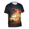 thumbnail image 3 of Unisex Adult Dukes Orange Car Haz-zard Graphic Tee Shirts Funny Cartoon 3D Print Short Sleeve T Shirts for Mens Womens, 3 of 8