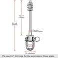 thumbnail image 7 of Set of 2 Heavy Duty Swing Hanger 1800LB Capacity, M10 x 9.3" Swing Bolts, Stainless Steel Swing Hooks for Wood and Steel Beam Yoga Hammock Chair Punching Bag Porch Swing Sets Seat, 7 of 7