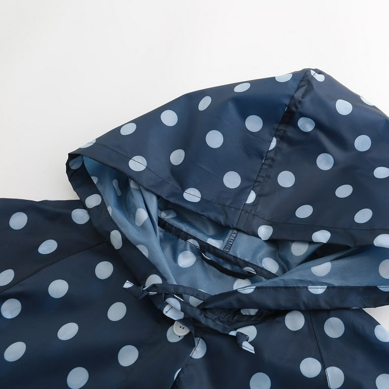 Womens polka clearance dot rain jacket
