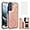 Rose Gold, variant on Phone Case for Samsung Galaxy S21 FE Gaxaly S 21 FE 5G with Tempered Glass Screen Protector Card Holder Wallet Cover Stand Flip Leather Cell Glaxay S21FE5G UW S21FE 21S G5 Cases Women Girl Rose Gold