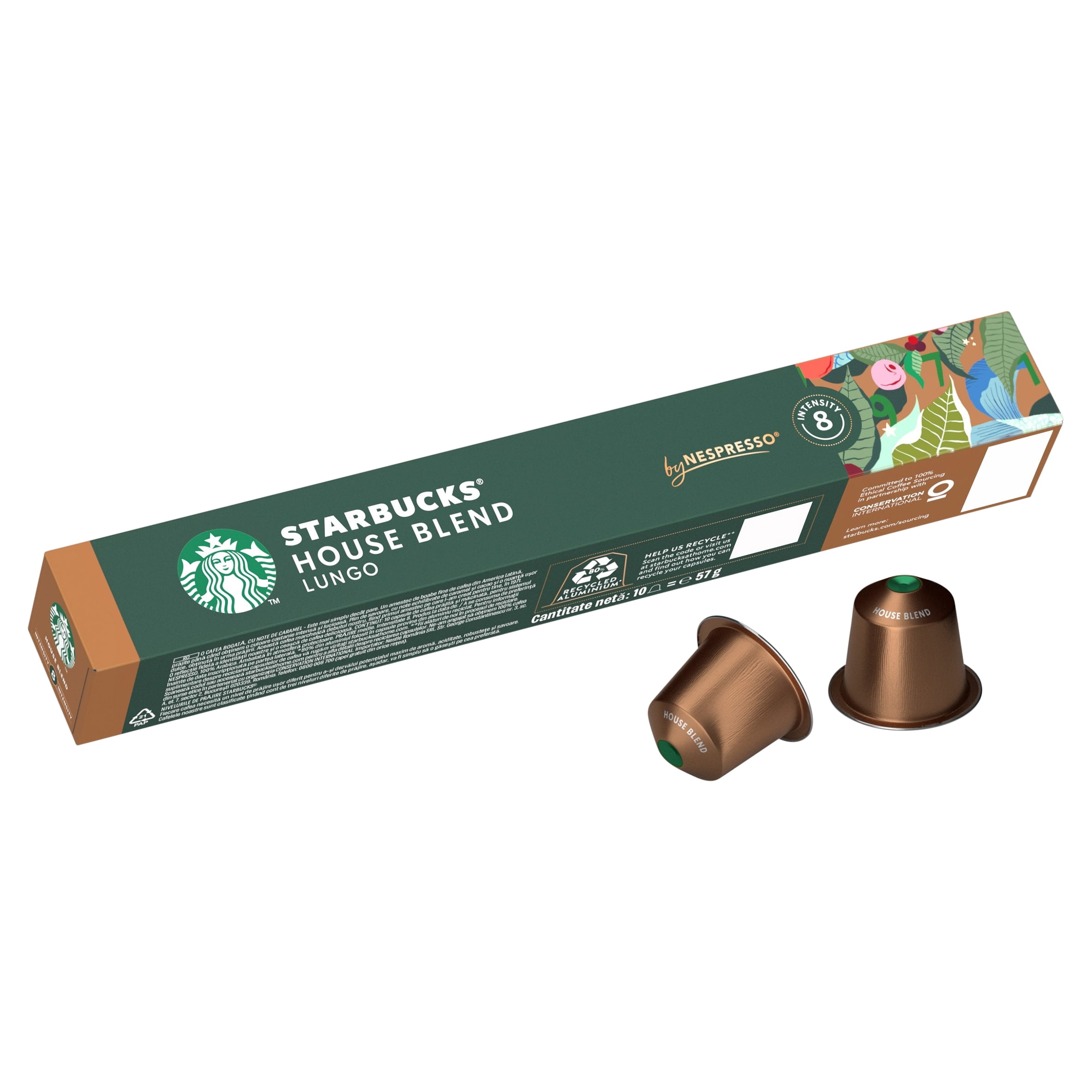 Starbucks by Nespresso House Blend Lungo Coffee Pods x10 57g, Imported from Britain