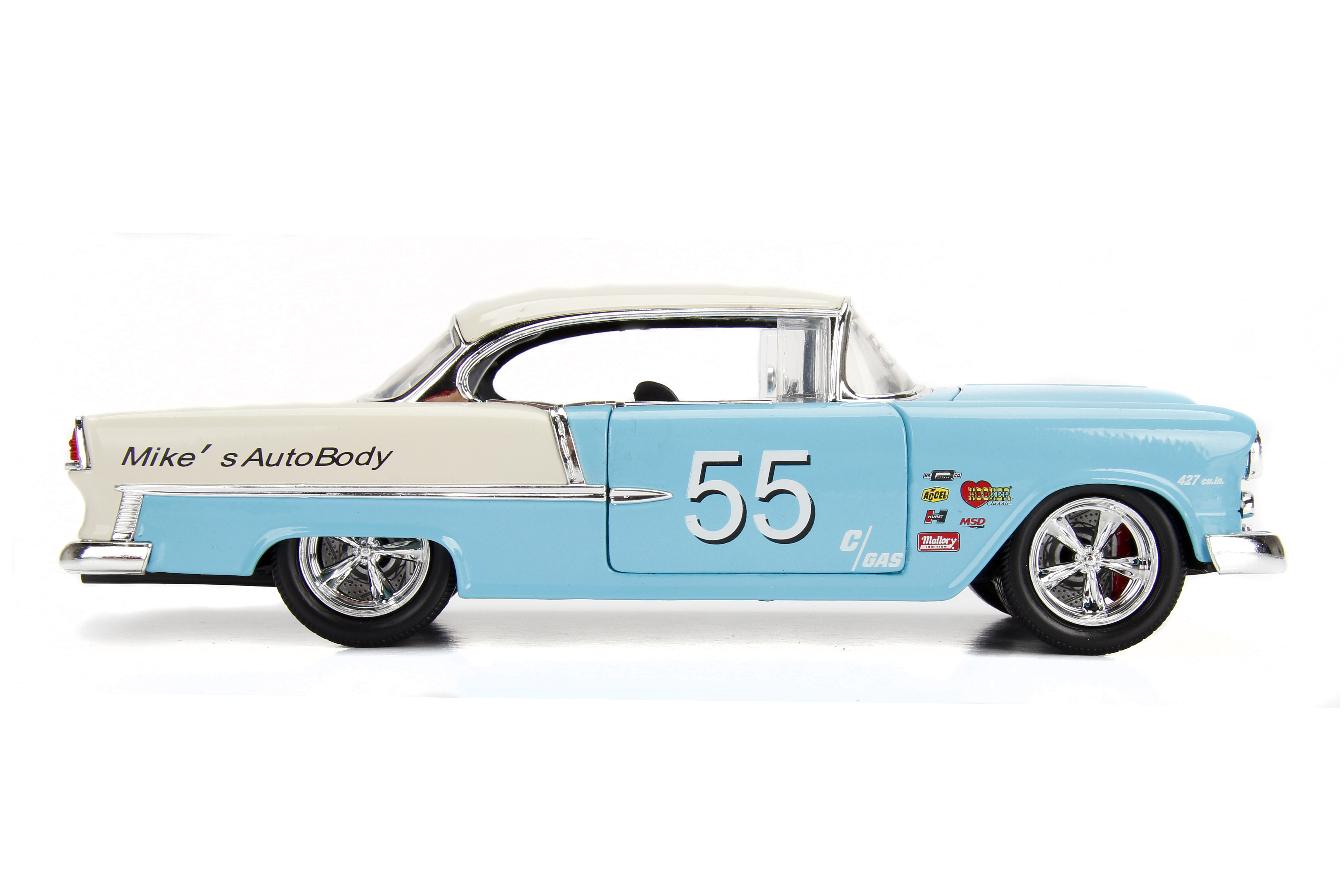 Big Time Muscle Die Cast, 1:24 Scale Vehicle, 1955 Chevy Bel Air Play Vehicle(Selections May Vary)