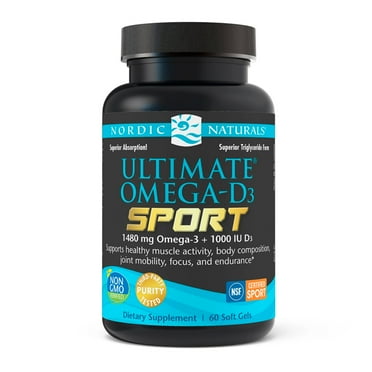 Nordic Naturals Ultimate Omega-D3 Sport, 1480 Mg, Fish Oil, 60 Ct