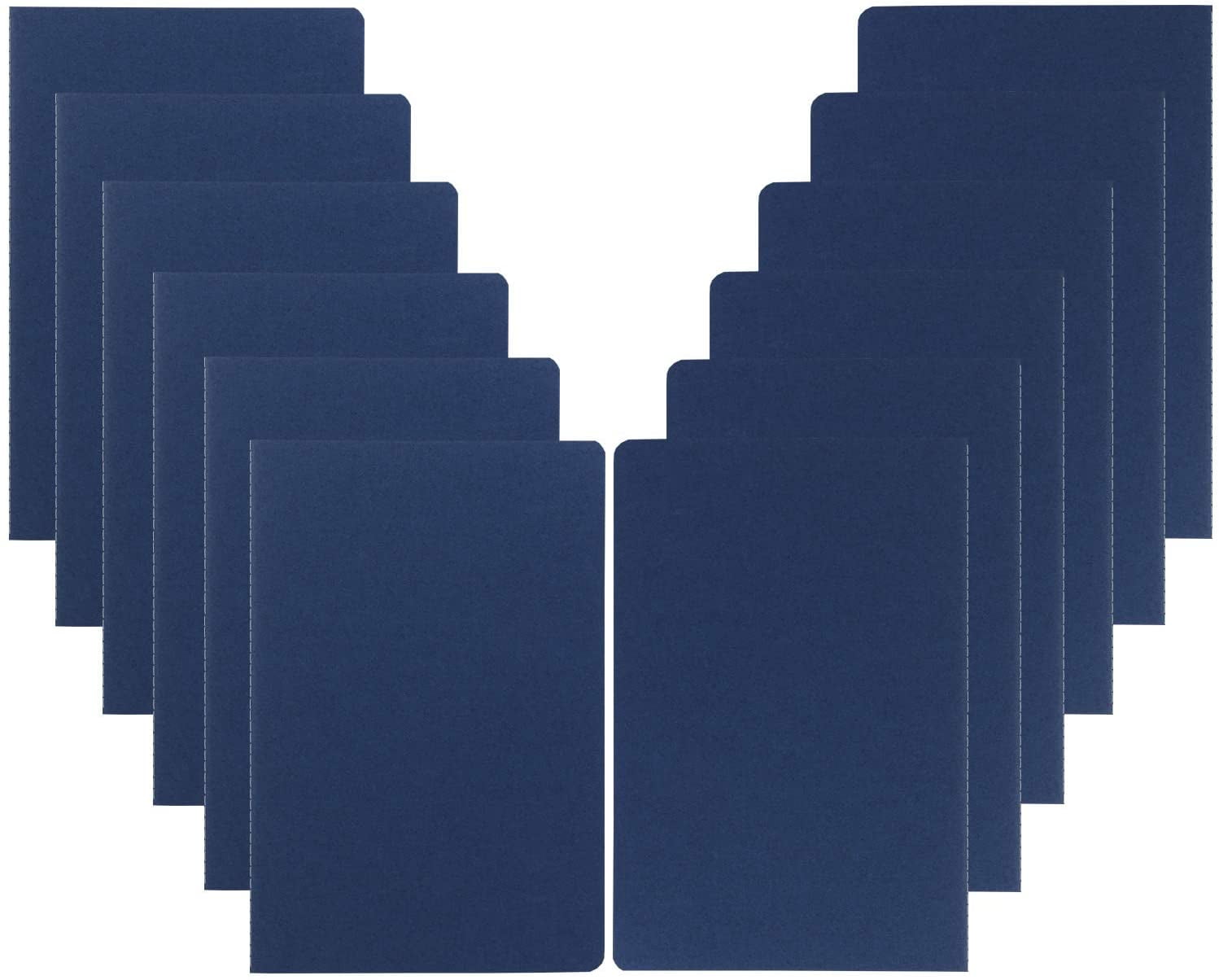 12-Pack A5 Blank Notebooks – 60 Pages Each, Kraft Cover, Unlined Paper For Journaling, Sketching & Notes (8.3'' X 5.5'')